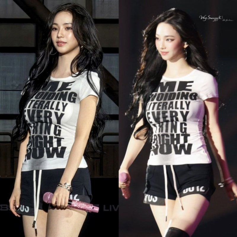 Today's aespa Karina at Gocheok Dome Soundcheck: T-Shirt and Shorts That Will Leave You in Awe
