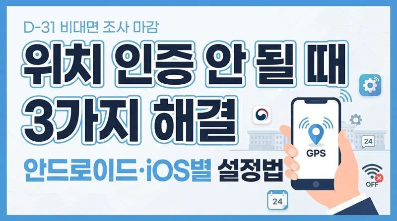 주민등록 사실조사 위치인증 안돼요? GPS 오류 원인과 해결법 총정리