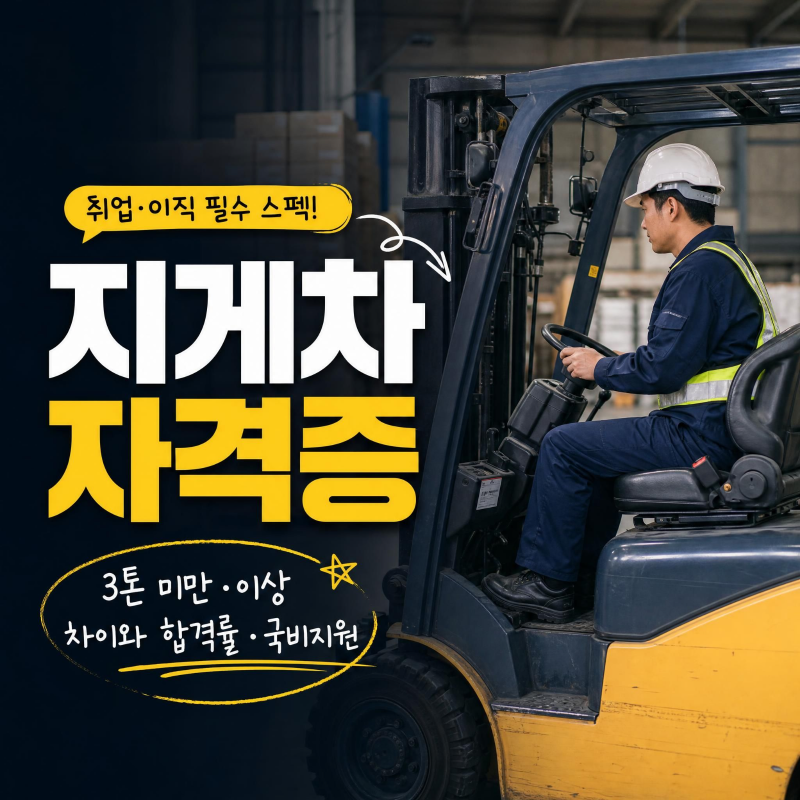 [2026 최신] 지게차 자격증 취득방법 총정리, 3톤 미만 vs 3톤 이상 차이부터 합격률·국비지원 ....