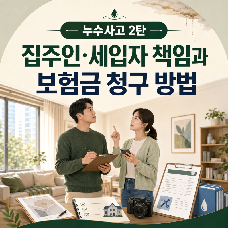 집에서 누수가 났다면? 우리 집·아랫집 보험 보상범위 총정리 2탄