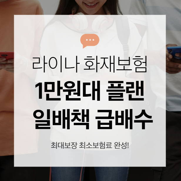 라이나 화재보험 아파트 일배책 급배수 보장 필수 구성 1만원대 플랜