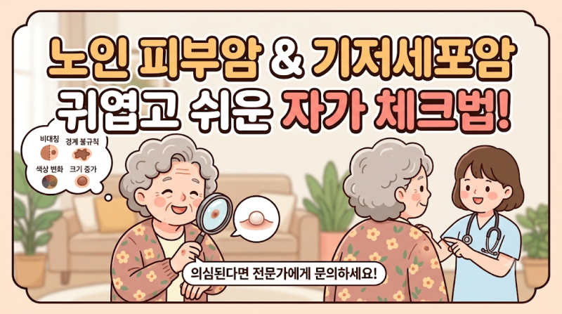 정보공유 | 노인 피부암·기저세포암자가 체크법, 제대로 알아보기