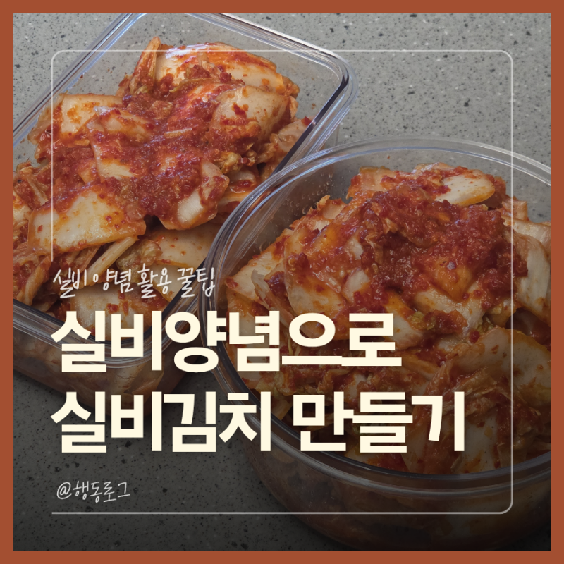 대전 선화동 실비김치 남은 양념으로 직접 실비김치 만들어보기 실비양념 활용 꿀팁