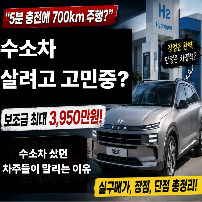 수소차 보조금이 3천만 원이 넘는데도 샀던 사람들이 말리는 이유?