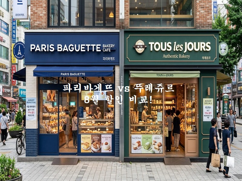 2026년 8월 파리바게뜨 vs 뚜레쥬르 할인 어디가 더 쌀까? 통신사·카드 중복 혜택 총정리