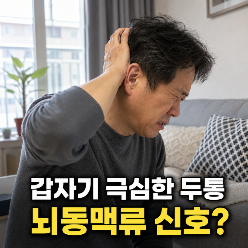갑자기 처음 겪는 극심한 두통.. 뇌동맥류 신호일 수 있어요