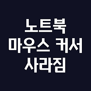 노트북 마우스 커서 사라짐, 알고 나면 쉽게 해결됨. 걱정 NO NO