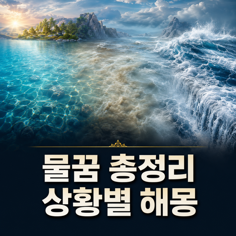 물꿈 총정리｜맑은 물·흐린 물·물이 넘치는 상황별 해몽
