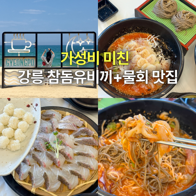 강릉 경포대 맛집 스카이베이 호텔 근처 경포해수욕장 해변 횟집 물회