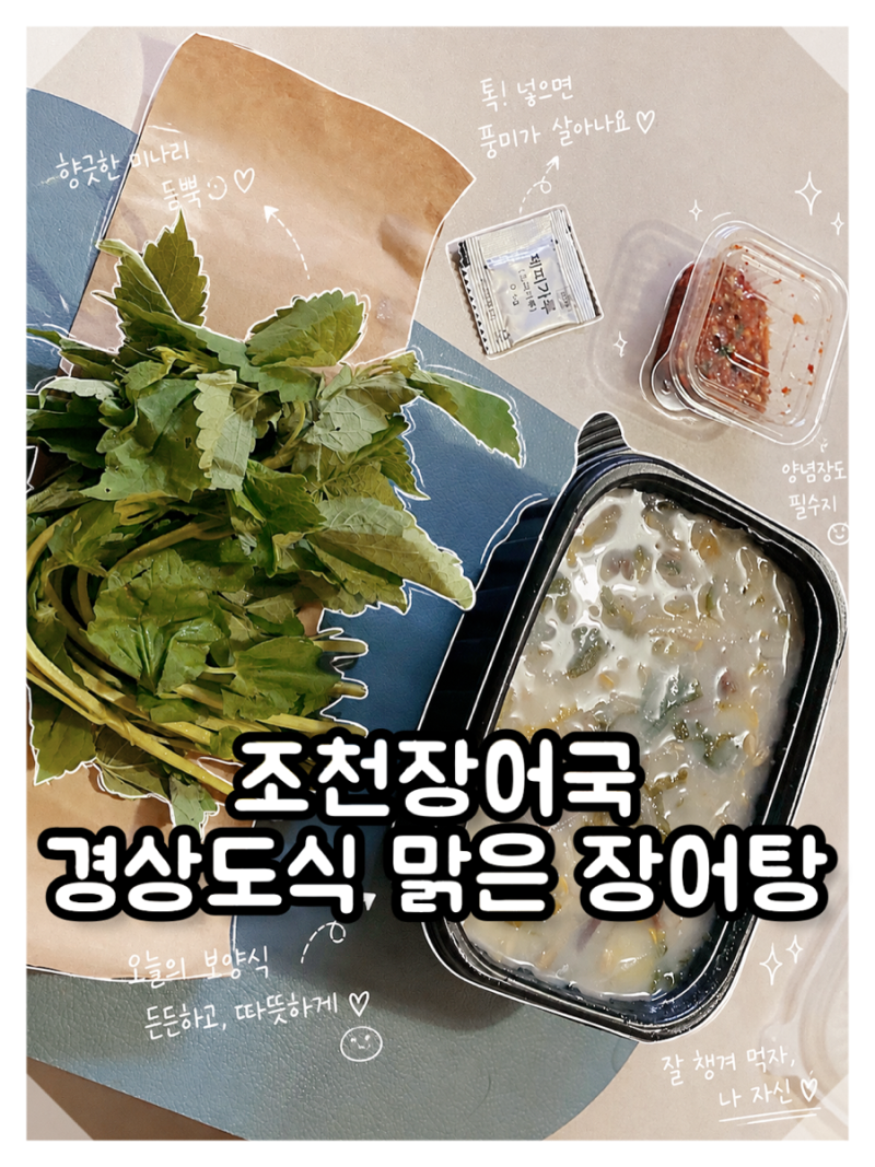 부모님 보양식으로 준비한 조천장어국 경상도식 맑은 장어탕