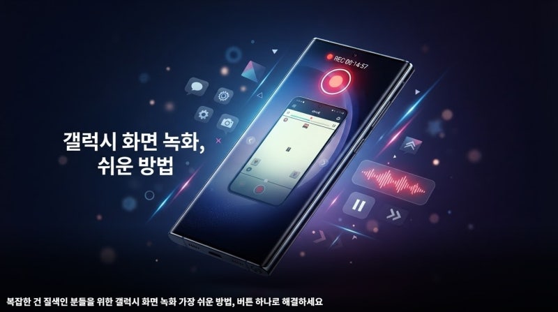 복잡한 건 질색인 분들을 위한 갤럭시 화면 녹화 가장 쉬운 방법, 버튼 하나로 해결하세요