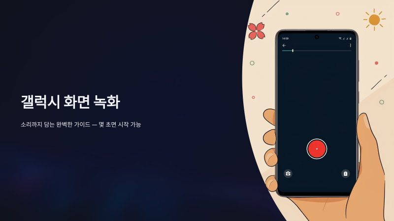 갤럭시 화면 녹화 방법, 소리 설정까지 정리