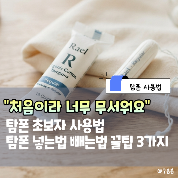 "처음이라 너무 무서워요" 탐폰 사용법 초보자 넣는법 빼는법 꿀팁 3가지