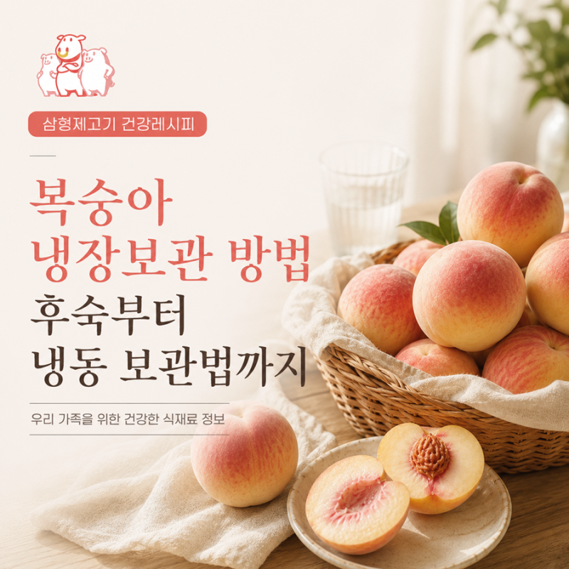 복숭아 냉장보관 방법과 기간, 후숙부터 냉동 보관법까지