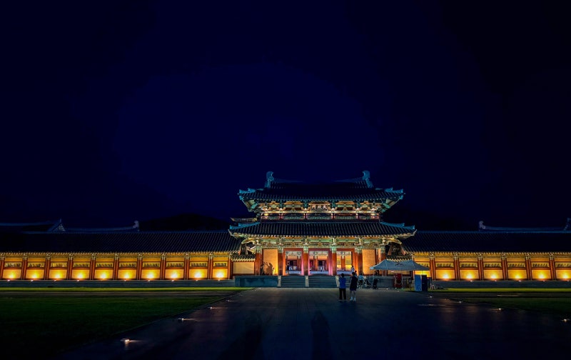 부여 야간 명소, 비 그친 뒤 만난 환상적인 야경 백제문화단지 야간개장 산책
