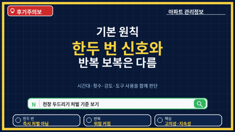 층간소음 항의하려고 천장을 치면 오히려 처벌받을 수 있을까