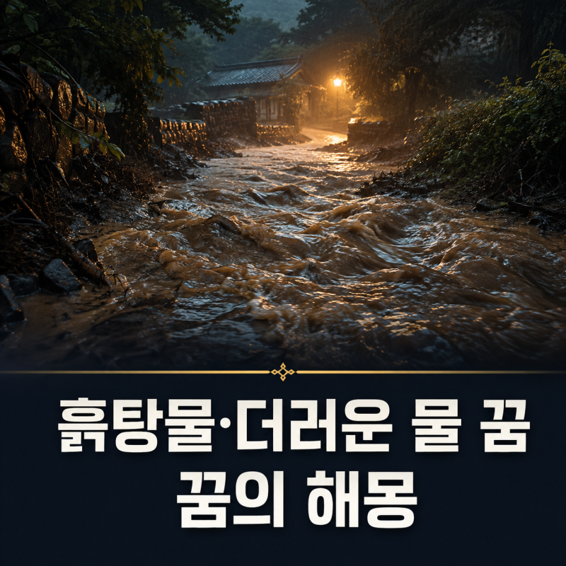 흙탕물과 더러운 물이 나오는 꿈의 해몽