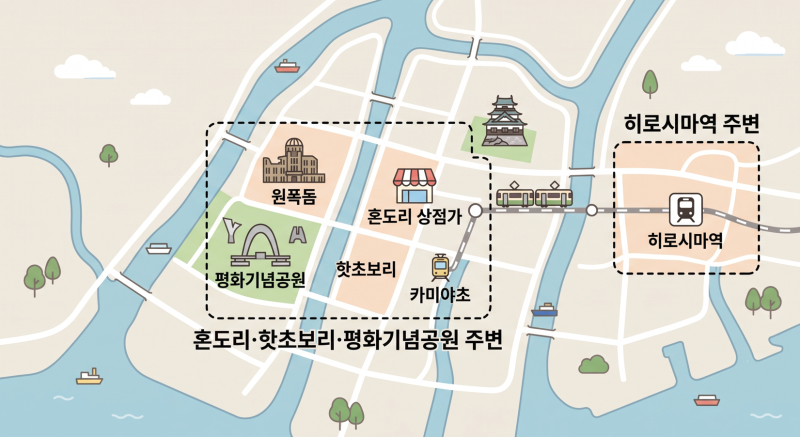첫 히로시마 여행이면 이 구역이 정답! 히로시마 숙소 위치 추천 & 위치 비교 및 가성비 호텔