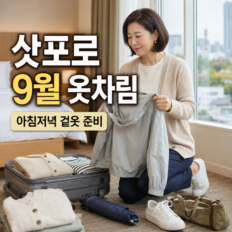 삿포로 9월 날씨 옷차림｜아침저녁 일교차·비·겉옷 준비