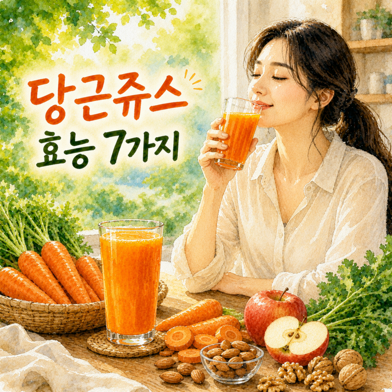 당근쥬스효능 7가지, 매일 한 잔 마시면 좋은 점과 먹는법