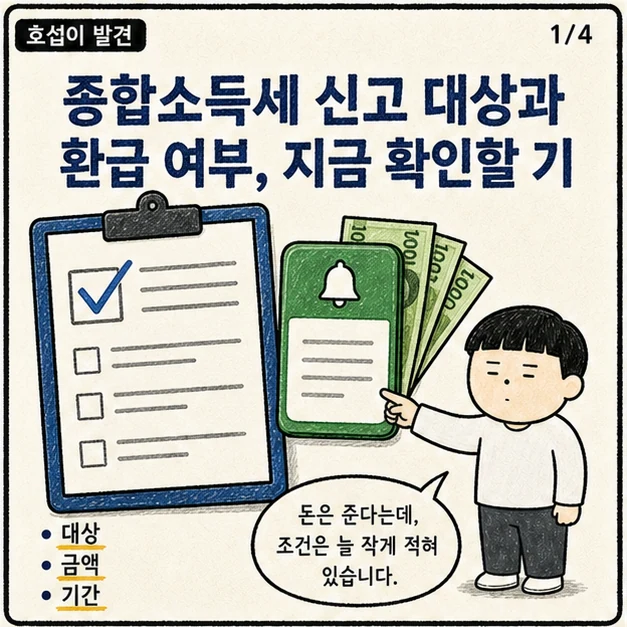 종합소득세 신고 대상, 환급 여부는 이렇게 갈립니다