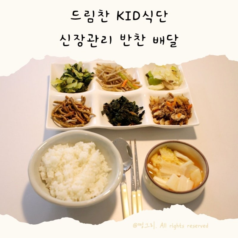 신장환자식단 고민 끝! 드림찬 KID식단 신장관리 반찬으로 편하게 저염식 시작하기