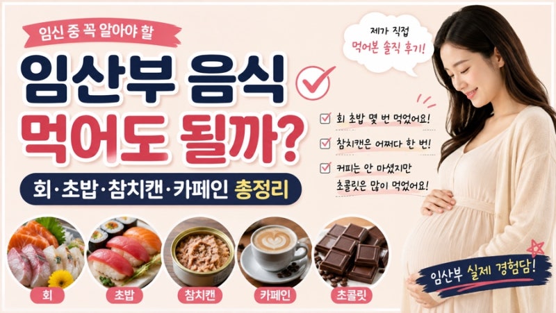 임산부 음식 총정리｜회·초밥·참치캔·카페인 먹어도 될까? 직접 경험한 솔직 후기