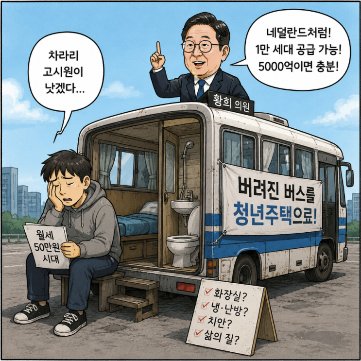 버려진 <b>버스</b>에서 청년들이 살라고? <b>황희 버스하우스</b> 논란 총정리