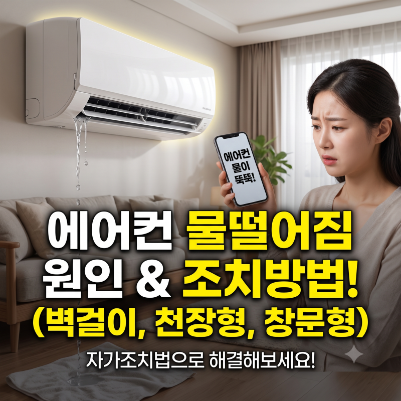 에어컨 물떨어짐 원인 3가지 및 셀프 해결법 | 벽걸이 천장형 시스템 창문형 (+ 실외기 배관)