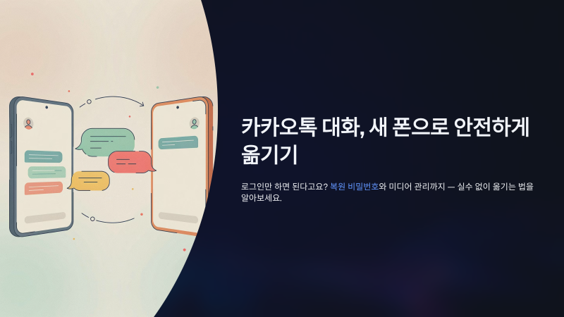 카카오톡 백업 방법, 새 휴대폰으로 대화 옮기는 법