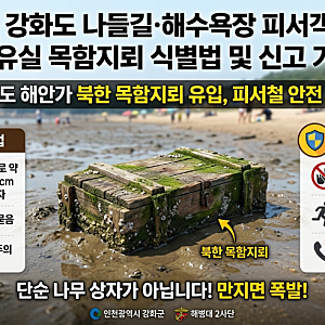 [긴급] 강화도 나들길·해수욕장 피서객 비상! 북한 유실 목함지뢰 식별법 및 신고 가이드