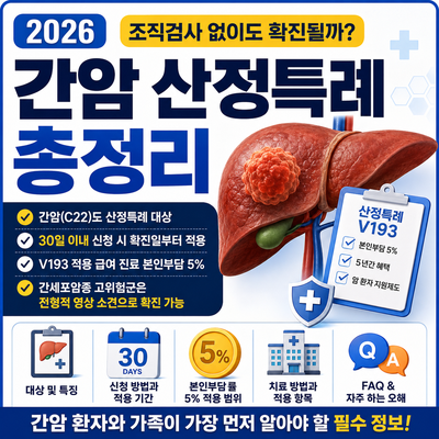 2026 간암 산정특례 총정리｜조직검사 없이도 확진될까?