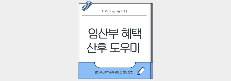 [임신정보] 용인시 임산부 혜택 :) 2026년 산모신생아건강관리 지원사업 / 산후도우미 지원금 ....