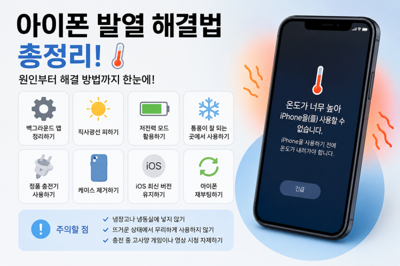 아이폰 발열 해결법 총정리! 충전 중·게임·영상 시 뜨거워지는 원인과 해결 방법