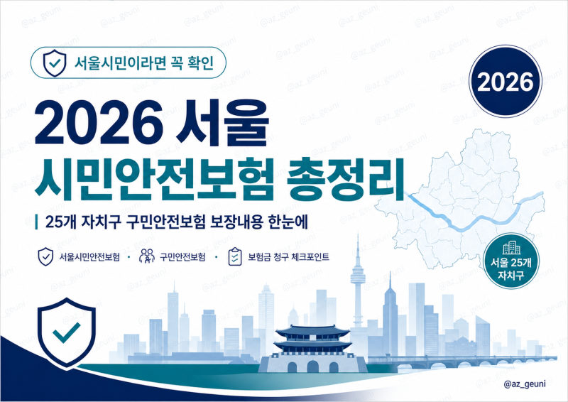2026 서울 시민안전보험 총정리｜25개 자치구 구민안전보험 보장내용