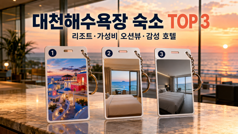 보령 대천해수욕장 숙소 TOP 3! 실패 없는 오션뷰 호텔&가족 리조트 추천 (한화리조트/엠드라....