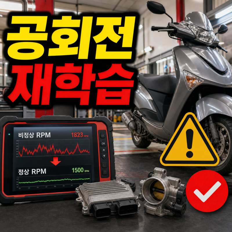 PCX125 ECU 초기화 후 공회전 이상, 재학습 전 확인할 5가지