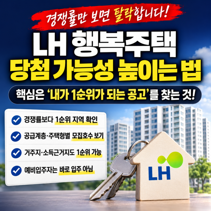 LH 행복주택 당첨 가능성 높이는 법｜경쟁률보다 중요한 기준