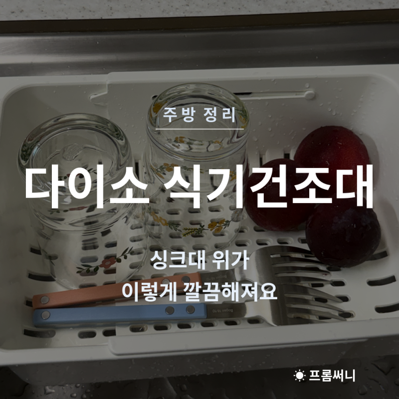 다이소 살림템 식기건조대 2천원인데, 채반으로도 쓰는 물건이에요!