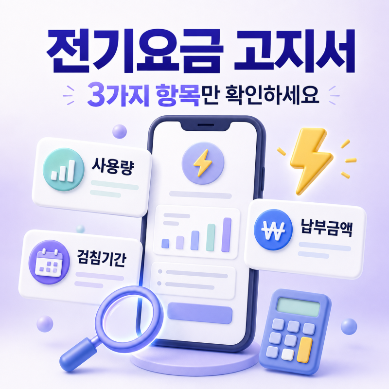 전기요금 고지서 보는 방법｜사용량·누진구간·납부금액 확인