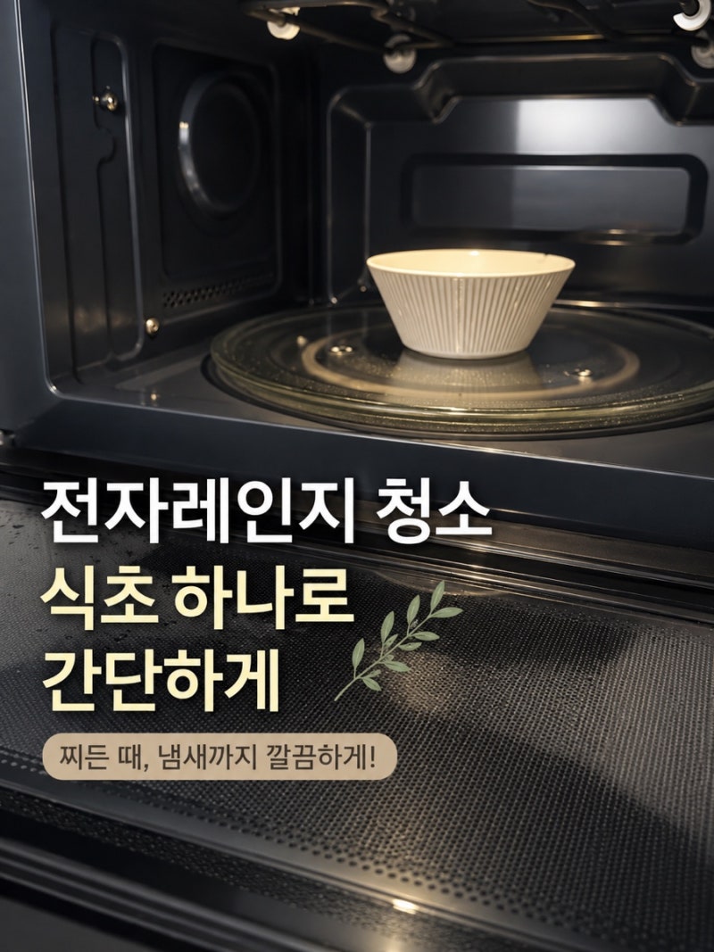 전자레인지 청소, 식초로 5분 스팀 청소하는 초간단 방법