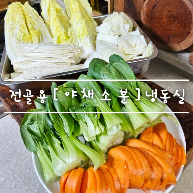 자취생 필수 냉장고 정리 [ 야채 소분 ] 냉동보관 하기 feat. 닭고기 야채 전골