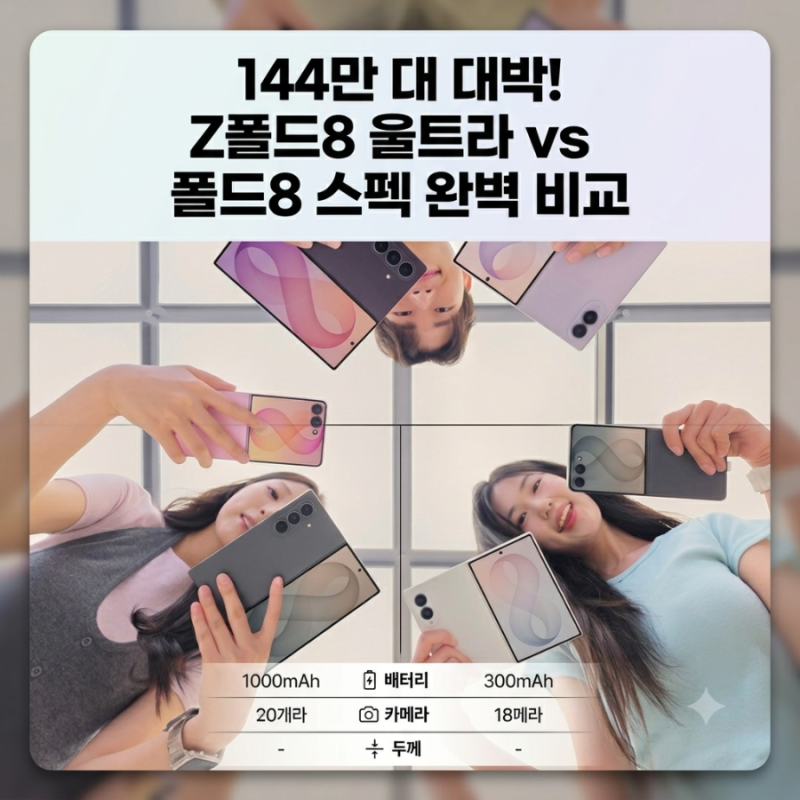 갤럭시 Z 폴드8 울트라·폴드8 출시일과 가격 총정리: 사전예약 144만 대 대박 난 이유 (구매 혜....