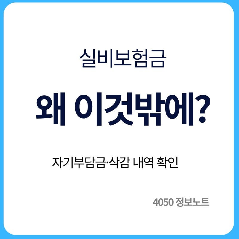 실비보험 청구했는데 일부만 지급된 이유｜보험금 삭감 내역 확인방법