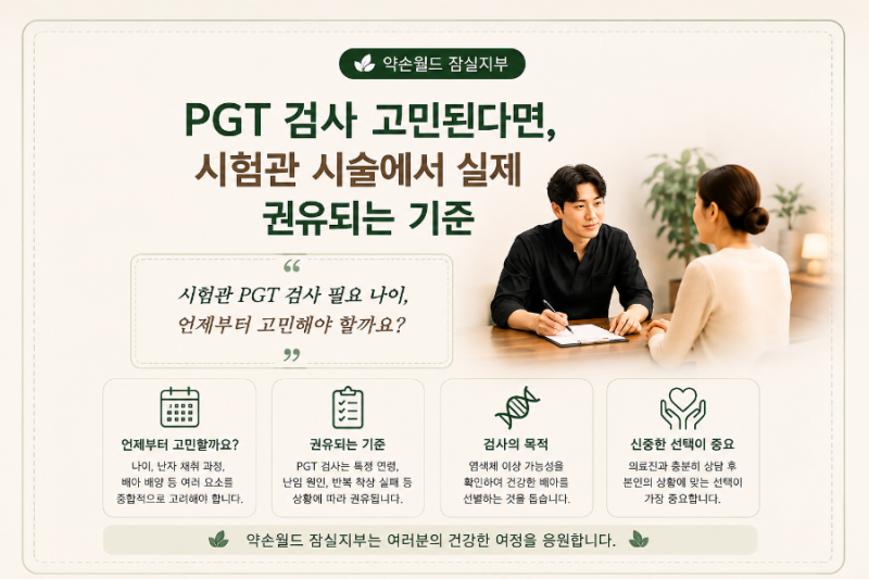 pgt 검사 고민된다면, 시험관 시술에서 실제 권유되는 기준