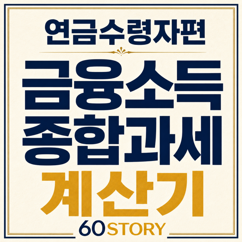 연금수령자 전용 금융소득종합과세 계산기 : 금융소득 2000만원 넘으면 세금 계산 사례