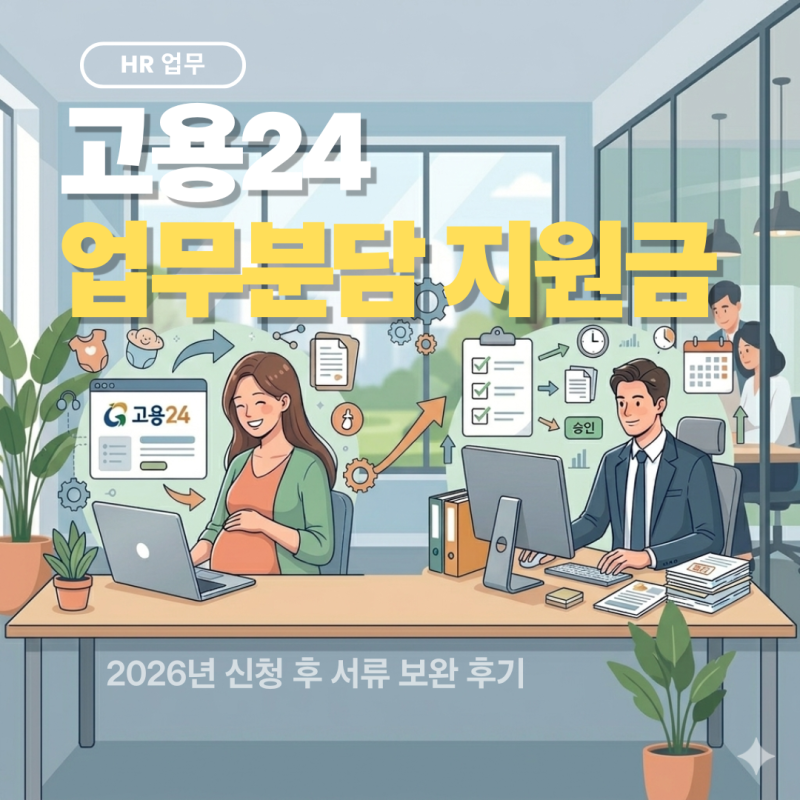 고용24 육아휴직 업무분담지원금 신청 후기｜실제 청구 과정과 준비서류 정리