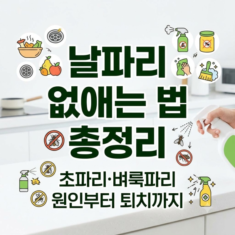 날파리 없애는 법 총정리｜초파리·벼룩파리 원인부터 퇴치까지