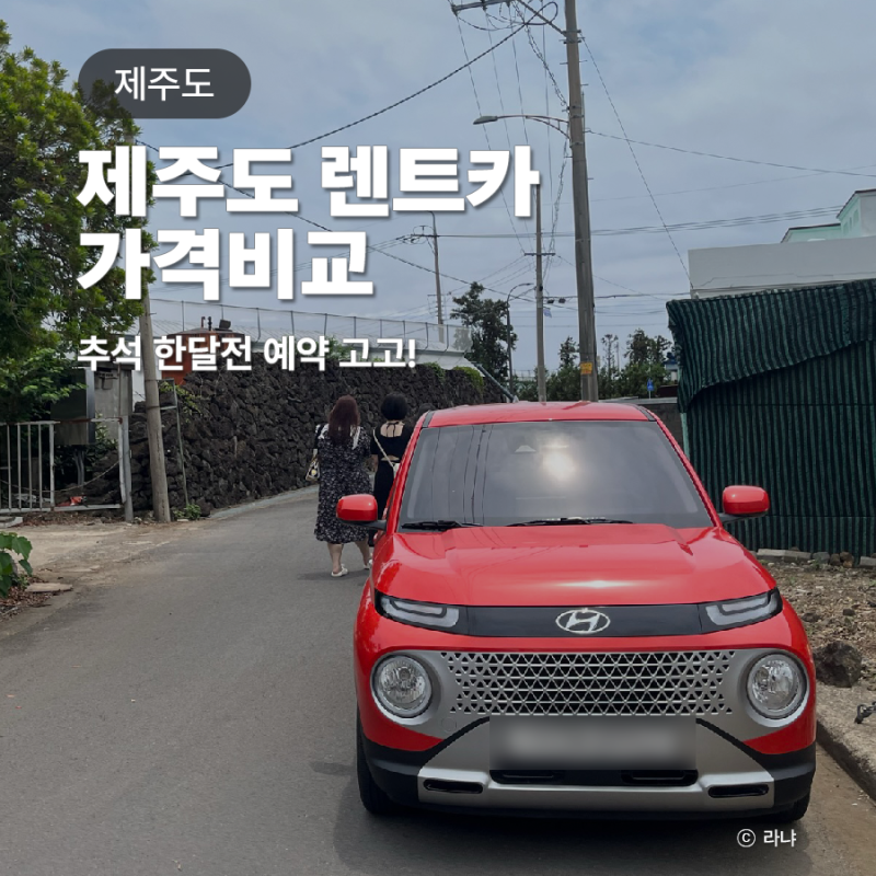 제주도 렌트카 가격비교 완전자차 일반자차 예약전 확인사항