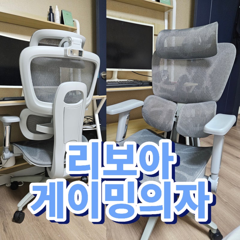 컴퓨터의자추천! 리보아 풀메쉬 허리안아픈 게이밍의자